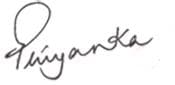 Mrs. Priyanka Bhardwaj signature